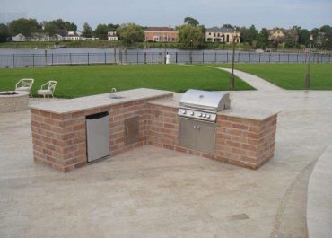 An outdoor kitchen example from Paccione Landscape Design Services.