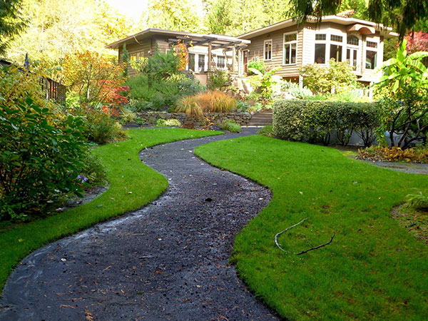 Custom walkway & landscaping from Paccione Landscape Design Services