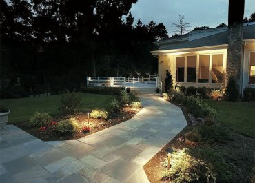 Custom outdoor lighting from Paccione Landscape Design Services.