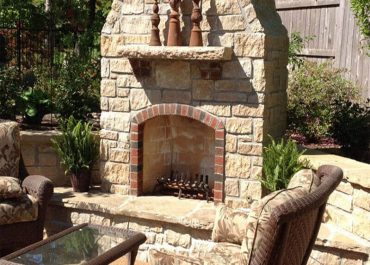 outdoor fire-place from Paccione Landscape Design Services